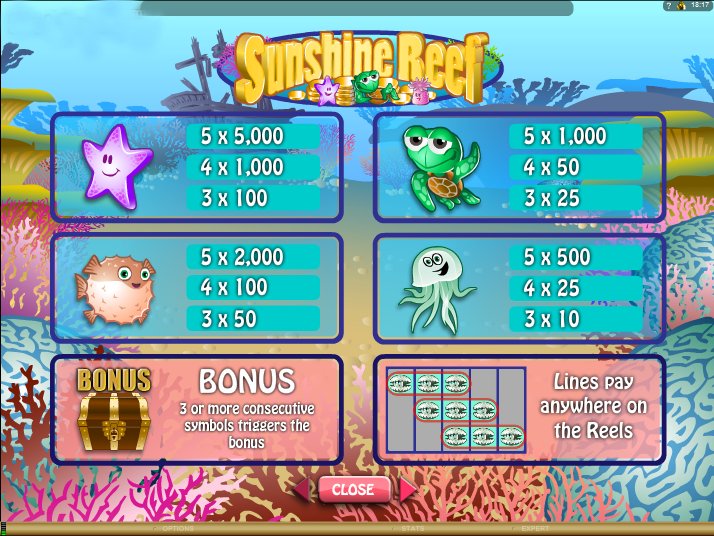 Sunshine Reef slot ร บโบน สฟร fun88 รห ส